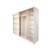 Gold Dulap 2500 Crem cu usi MDF Lucios + 1 Comoda